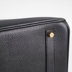 Hermes Birkin 35 Ardennes Black GHW - C Square Stamp