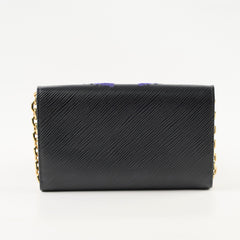 Louis Vuitton Epi Twist Sequins Hummingbird Wallet On Chain Black