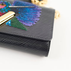 Louis Vuitton Epi Twist Sequins Hummingbird Wallet On Chain Black