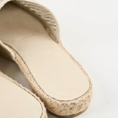 Chanel Woven Espadrilles Mules Black/Beige Size 40