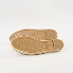 Chanel Woven Espadrilles Mules Black/Beige Size 40