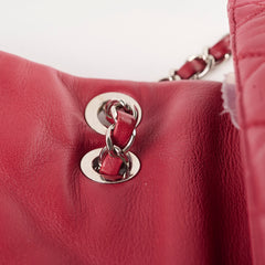 Chanel Quilted Maxi Travel Tote Lambskin Red