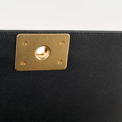 Chanel Caviar Old Medium Boy GHW Black