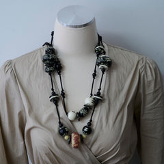 Chanel Collectors Catwalk Necklace Resin Wood Rope Necklace (2010)