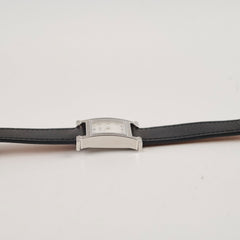 Hermes H Heure Watch Small Model, 25mm, Diamond Black Leather MOP Face
