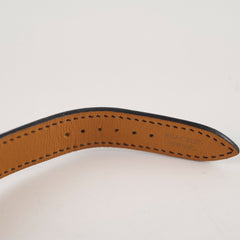 Hermes H Heure Watch Small Model, 25mm, Diamond Black Leather MOP Face