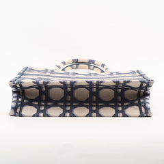 Christian Dior Medium Book Tote Macrocannage Navy