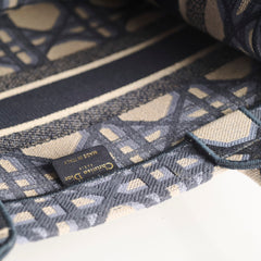 Christian Dior Medium Book Tote Macrocannage Navy