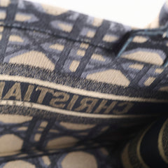 Christian Dior Medium Book Tote Macrocannage Navy