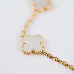 Van Cleef & Arpels Vintage Alhambra 5 Motifs Mother of Pearl MOP Bracelet