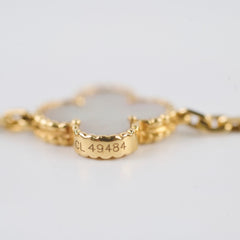 Van Cleef & Arpels Vintage Alhambra 5 Motifs Mother of Pearl MOP Bracelet