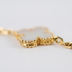 Van Cleef & Arpels Vintage Alhambra 5 Motifs Mother of Pearl MOP Bracelet