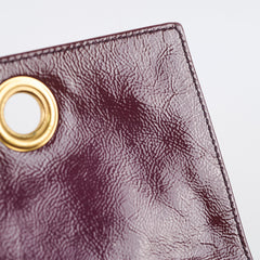 Yves Saint Laurent Mini Muse Burgundy Patent Clutch