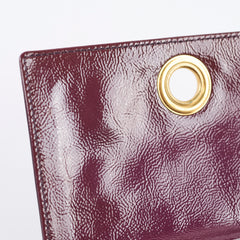 Yves Saint Laurent Mini Muse Burgundy Patent Clutch