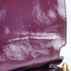 Yves Saint Laurent Mini Muse Burgundy Patent Clutch