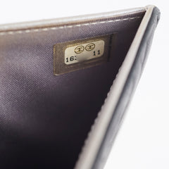 Chanel Camelia Embossed Lambskin Bi-Fold Wallet Black