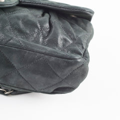 Chanel Chain Around Shiny Leather Messenger Bag Black
