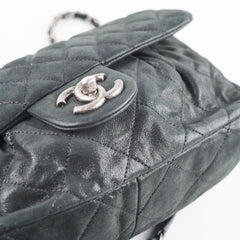 Chanel Chain Around Shiny Leather Messenger Bag Black