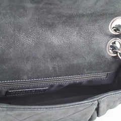 Chanel Chain Around Shiny Leather Messenger Bag Black