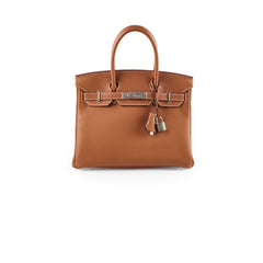 Hermes Birkin 30 Gold Togo Palladium HW X Stamp