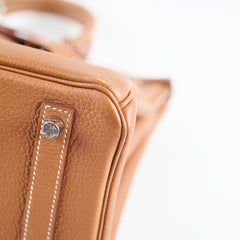 Hermes Birkin 30 Gold Togo Palladium HW X Stamp