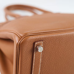 Hermes Birkin 30 Gold Togo Palladium HW X Stamp