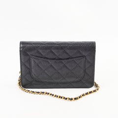 Chanel Wallet On Chain WOC Black Caviar