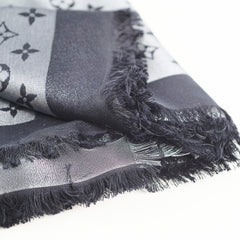 Louis Vuitton Shine Monogram Black Shawl