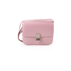 Celine Pink Medium Box Bag Grained Calfskin