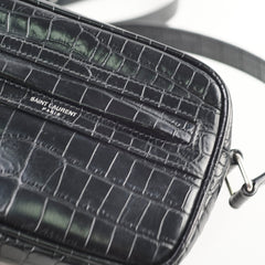 Saint Laurent Mini Corc Embossed Black Crossbody