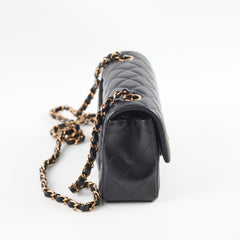 Chanel Mini Rectangular Lambskin Black - Rose Gold HW (Microchipped)