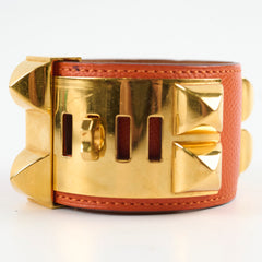 Hermes Collier de Chien Orange Bracelet T2