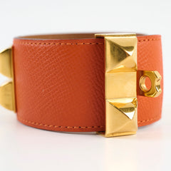 Hermes Collier de Chien Orange Bracelet T2