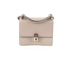 Fendi Mini Kan I Leather Shoulder Beige Calfskin