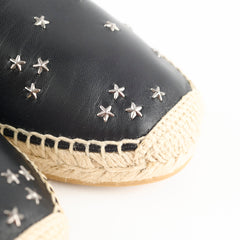Saint Laurent Star Stud Black Espadrilles Size 37
