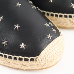 Saint Laurent Star Stud Black Espadrilles Size 37