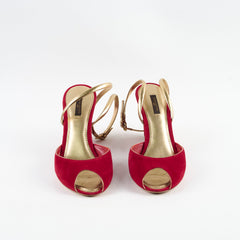 Louis Vuitton Red Wedge Heels Size 40
