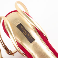 Louis Vuitton Red Wedge Heels Size 40