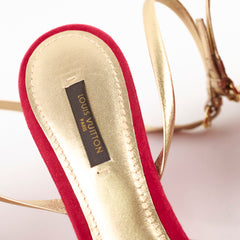 Louis Vuitton Red Wedge Heels Size 40