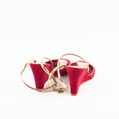 Louis Vuitton Red Wedge Heels Size 40