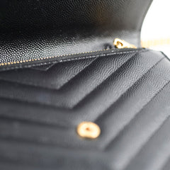 Saint Laurent Cassandre Black Wallet On Chain WOC
