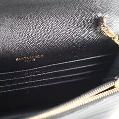 Saint Laurent Cassandre Black Wallet On Chain WOC