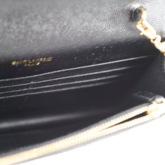 Saint Laurent Cassandre Black Wallet On Chain WOC