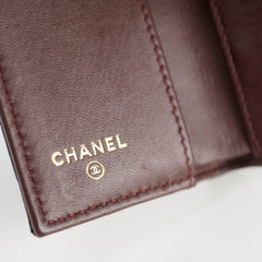 Chanel Tri Fold Black Lambskin Wallet