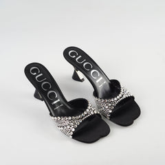 Gucci Crystal Black Heels Size 37