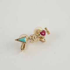 Chanel Earring Clip Heart (Costume Jewellery)