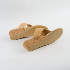 Chanel Quilted Wedge Sandals Beige - Size 40