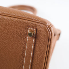 Hermes Birkin 30 Gold GHW C Stamp