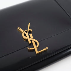 Saint Laurent Cassandre Flap Pouch Patent Black