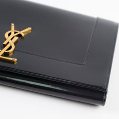 Saint Laurent Cassandre Flap Pouch Patent Black